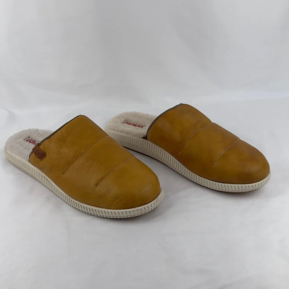 OluKai Men's Tan Slip-On Loafers